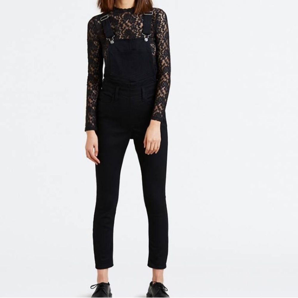 Levi’s Skinny Black Overalls